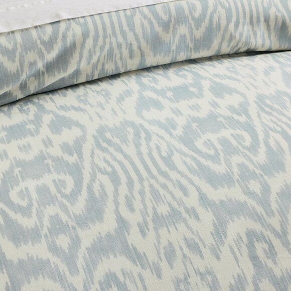 Ava Ikat Queen Duvet Cover,  with 4 shams, Pottery Barn, - Picture 4 of 8